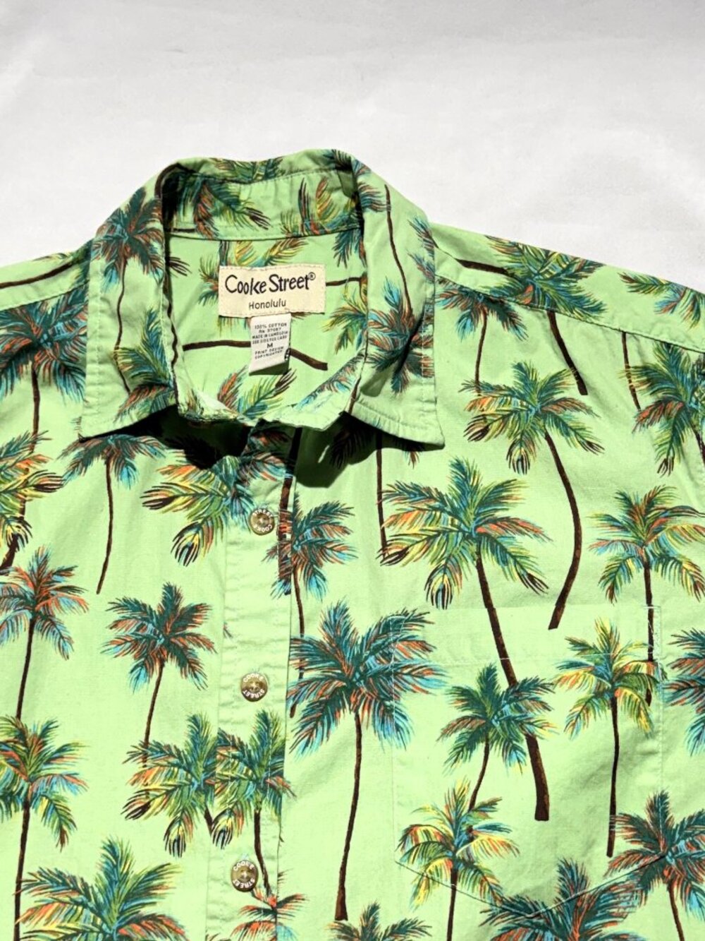 Cooke Street Honolulu Mens Hawaiian Shirt Medium Multi 100% Cotton